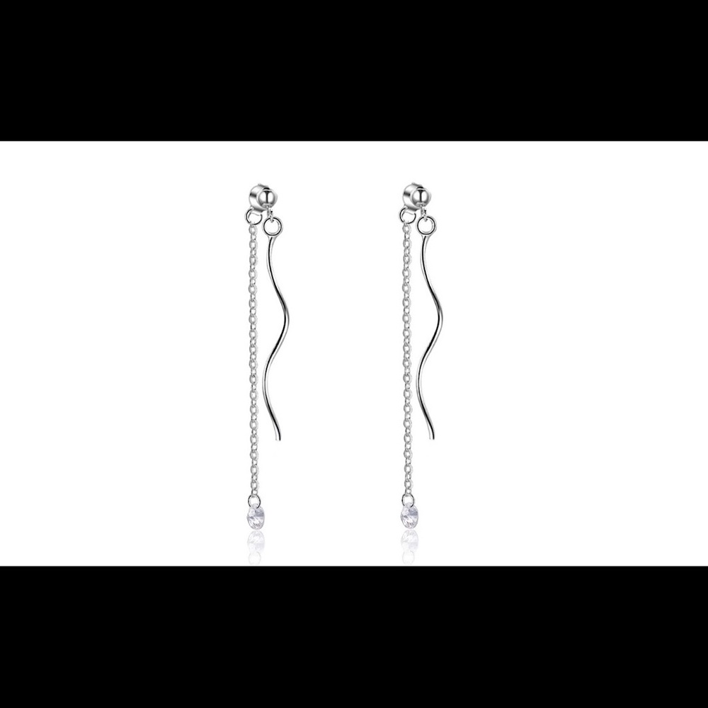 Sterling silver earrings long dangle earrings